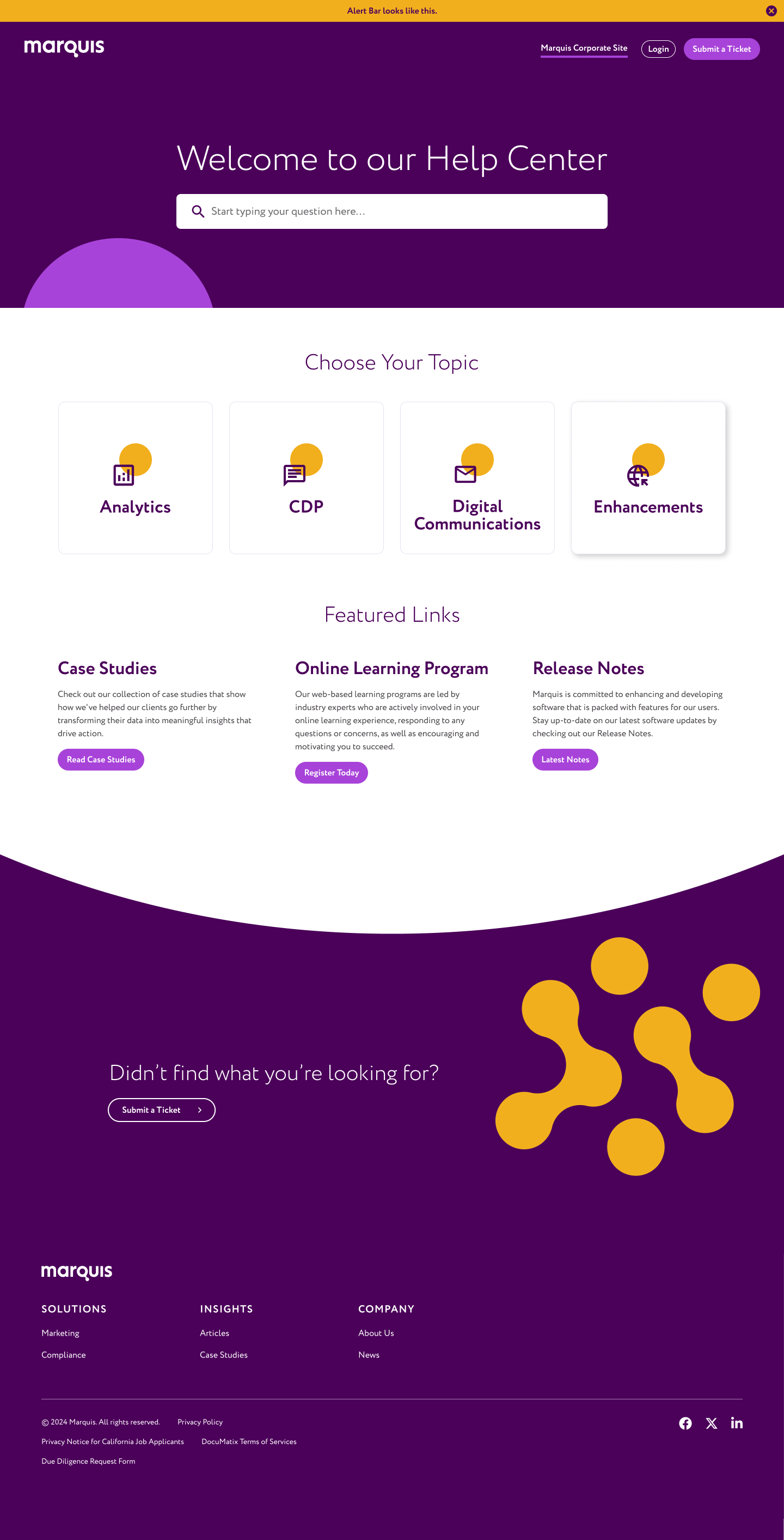 Marquis Landing Page